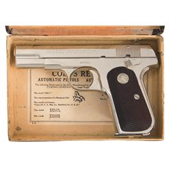 Colt Model 1908 Semi-Automatic Hammerless Pocket Pistol with Original Black Box
