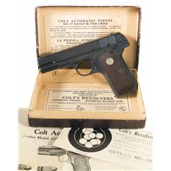 Excellent Colt Model 1903 Pocket Hammerless Semi-Automatic Pistol with Original Box