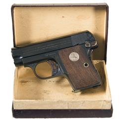 Exceptional Colt Model 1908 Hammerless .25 Pocket Pistol with Box