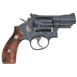 Custom Engraved by John Warren, Smith & Wesson Model 19-2 Double Action Revolver with Gold Inlays