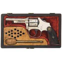 Second Model Ladysmith Gun Club 0 Prefixed Serial Numbered Double Action Revolver with Case