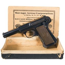 Excellent Savage Model 1907 Semi-Automatic Pistol with Box