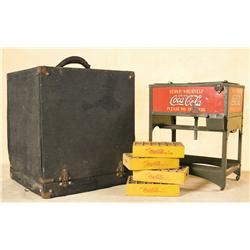 Very Rare Standard Cased Salesman's Sample Coca-Cola Cooler with Merchandising Kit