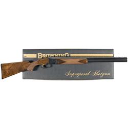 Belgium Browning Lightning Grade I Superposed Shotgun with Factory Box