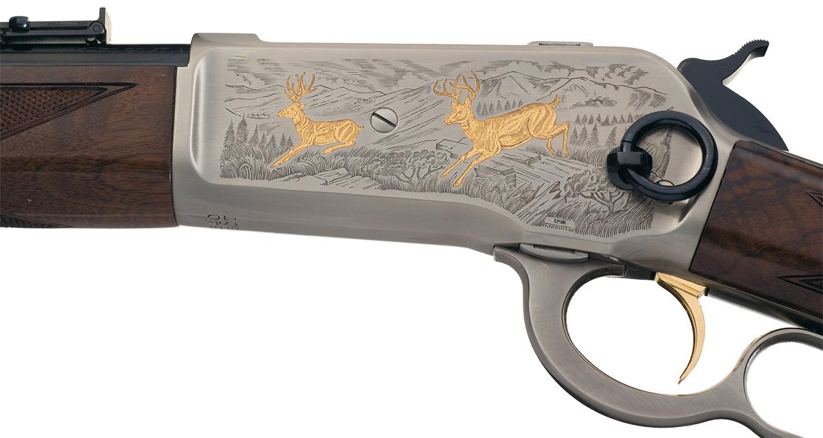 Engraved Browning Model 1886 High Grade Lever Action Carbine with Box