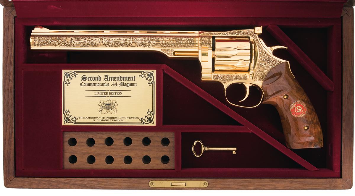 Cased Dan Wesson Deluxe Edition Model 44 Second Amendment Commemorative ...