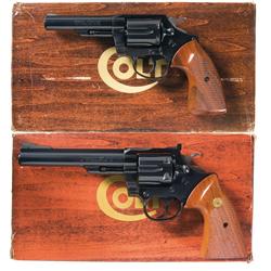 Two Colt Double Action Revolvers A) Colt Police Positive Double Action Revolver with Box 