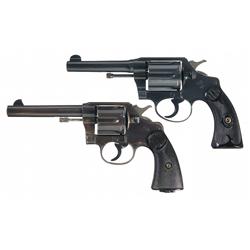 Two Colt Double Action Revolvers A) Colt Police Positive Double Action Revolver 