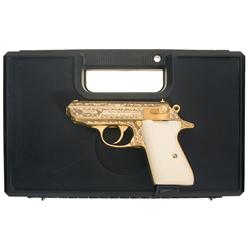Gold Engraved Walther Model PPK/S Semi-Automatic Pistol