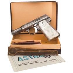 Beautiful Factory Engraved Astra Model 3000 Semi-Automatic Pistol with Box