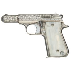 Scarce Astra Factory Engraved Model 4000 Falcon Semi-Automatic Pistol