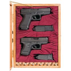 Cased Matching Numbered Glock "Defense Set" A) Glock Model 23 Semi-Automatic Pistol 