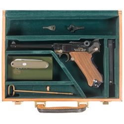 Mauser "75th Year" Anniversary Navy Luger Pistol with Leather Case Pocket Knife and Book