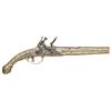Image 1 : Unique Unidentified Flintlock Pistol with Attractive Engraved Solid German Silver Stock