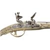 Image 2 : Unique Unidentified Flintlock Pistol with Attractive Engraved Solid German Silver Stock