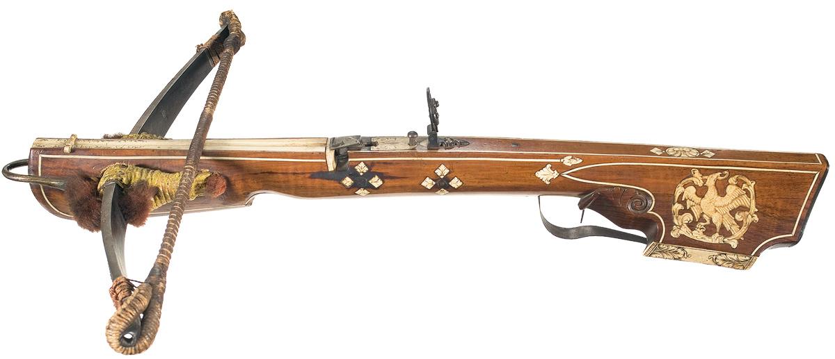 European Crossbow with Fine Bone Inlay Accents