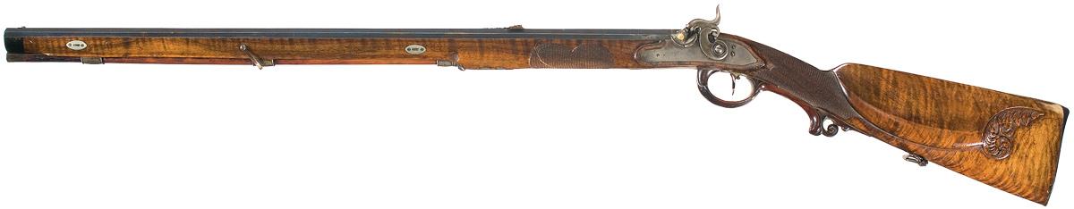 Unique Left Handed K. Dohling Marked Full Stock Percussion Carbine