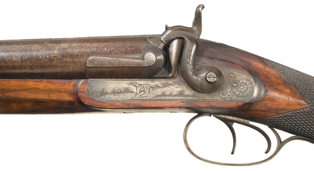 Fine Baltimore Marked Half Stock Percussion 8 Gauge Shotgun