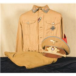 Nazi Orstgruppen Stellenleiter Uniform Shirt and Pants, with Cap