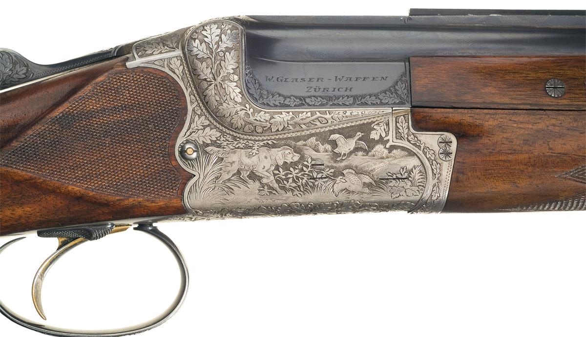 Cased Engraved Merkel Two Barrel Set Over/Under Rifle Shotgun