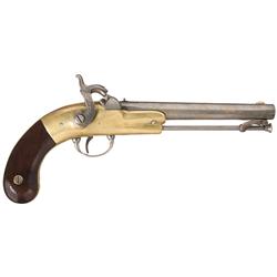 Scarce Confederate J. and F. Garrett Percussion Pistol