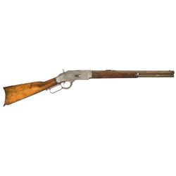 Factory Engraved Winchester Model 1873 Lever Action Rifle with Cody Verification