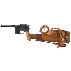Excellent Mauser Model 1930 Broomhandle Pistol Rig