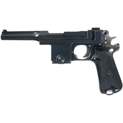 Pieper Bergmann Patent Model 1910/21 Semi-Automatic Pistol with Extra Magazine