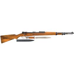 Near New Pre-War 1934 Dated Mauser Banner 98K Rifle with Bayonet and Scabbard
