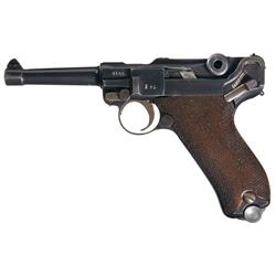 Erfurt 1911 Dated Luger Police Rework Pistol with Matching Serialized Holster Takedown Tool and Matc