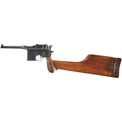 Excellent WWI Model 1896 Mauser Military Contract "Red 9" Semi-Automatic Pistol with Matching Stock