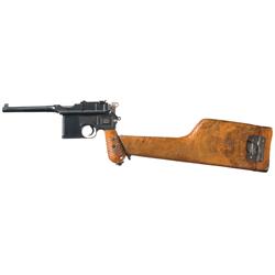 Excellent Mauser 1930 Commercial Broomhandle Pistol with Shoulder Stock