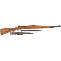 Nazi Occupation Waffenwerke Brunn "dou./ 41" Code G.24(T) Bolt Action Rifle with Bayonet