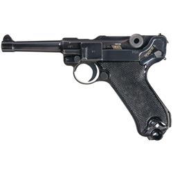 Exceptional Mauser "byf" Code 1941 Production P.08 Luger "Black Widow" Pistol with Holster and Extra
