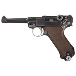 Desirable Early WWII Nazi 1940 Krieghoff Luftwaffe Contract Luger with Matching Magazine