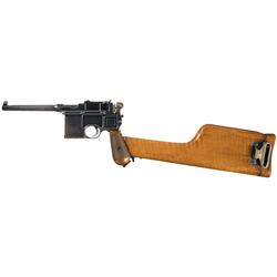 Mauser Model 1896 Broomhandle Conehammer Pistol with Matching Shoulder Stock