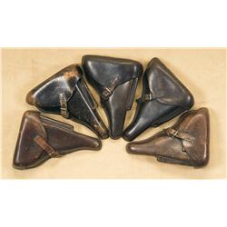 Five Nazi Luger Holsters