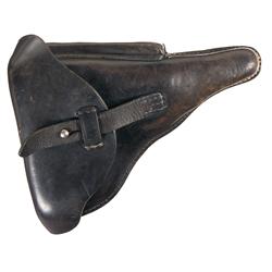 Excellent Mauser 1941 Production Nazi Police Luger with Holster and Matching Magazine
