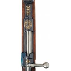 Exceptional "Cased Presentation" Ludwig Loewe Model 1891 Argentine Bolt Action Rifle with Gold Inlai