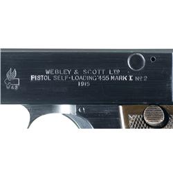 Webley & Scott 1913 Mark I Number 2 Royal Horse Artillery Semi-Automatic Pistol with Shoulder Stock