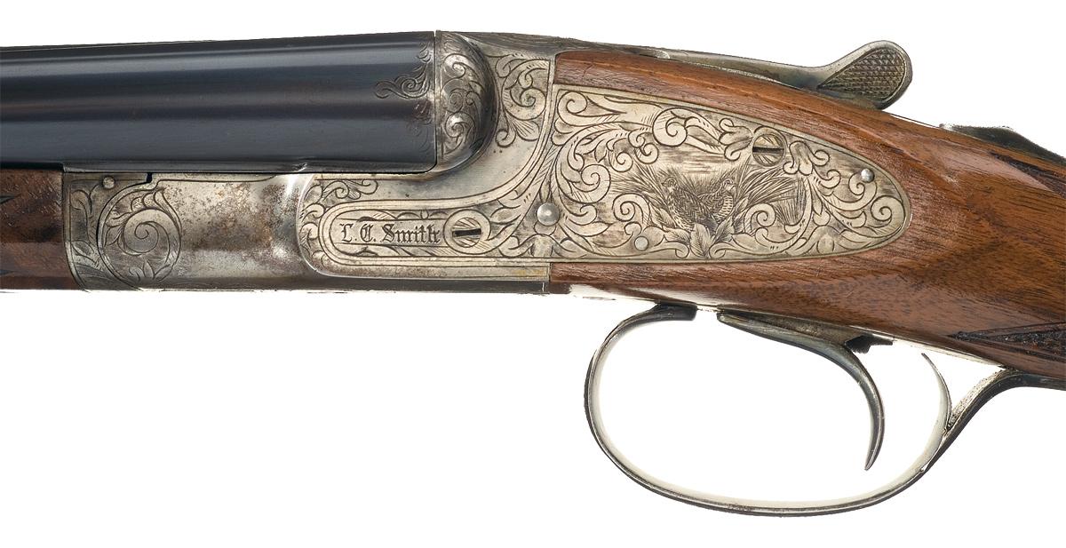 Engraved L.C. Smith Specialty Grade Double Barrel 20 Gauge Shotgun