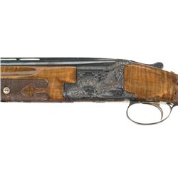 Belgian Browning Superposed Shotgun with Attractive Custom Stock, Silver Inlay and Engraving