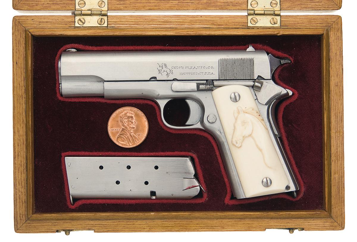 Cased Carl Schleef Miniature Colt Model 1911 Semi Automatic Pistol With Cased Carl Schleef Miniature Colt Model 1911 Semi Automatic Pistol With