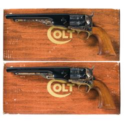 Set of Colt 1860 Army United States Cavalry Commemorative Revolvers A) Colt 1860 Army Black Powder P