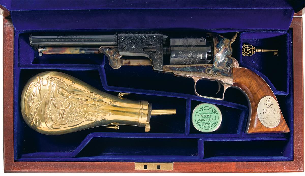 Cased Engraved U.S. Historical Society Colt Great Exhibition of 1851 ...