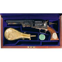 Cased Engraved U.S. Historical Society Colt Great Exhibition of 1851 Presentation Dragoon Revolver w