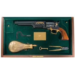 Cased Engraved Gold Inlaid American Historical Foundation Colt 175th Anniversary Walker Revolver