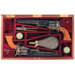 Cased Matching Serialized Colt Robert E. Lee and Ulysses S. Grant Commemorative Model 1851 Navy Revo