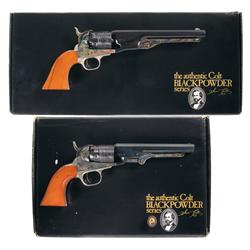 Two Colt Black Powder Series Revolvers A) Colt Black Powder Series 1861 Navy with Box 