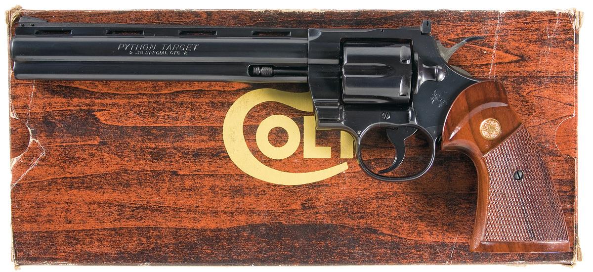 Scarce 8 Inch Barrel Colt Python Target 38 Special Double Action ...